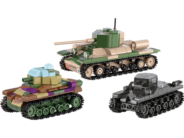 Cobi Renault R35 - Valentine Ix - Panzer I, Byggesæt, 8 År, 595 Stk