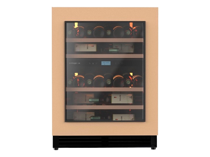 Avintage AVU50PANEL, Kompressori viininjäähdytin, Kalusteisiin sijoitettava, 47 pullo(a), F, Sisätilojen valo, Ruskea