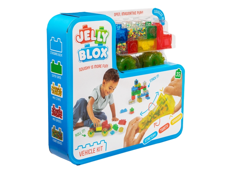 Jelly Blox lastbilsæt, 35 bløde sanseelementer