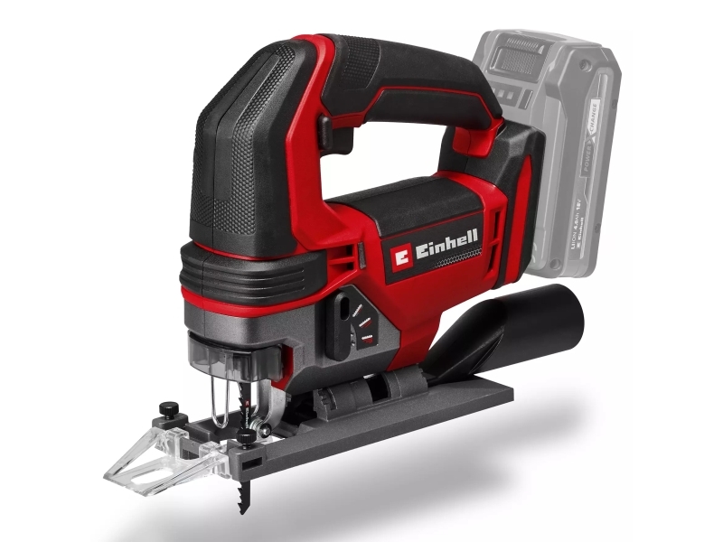 Einhell TE-JS 18/100 Li - Solo, Övre handtag, Svart, Röd, Rostfritt stål, 45°, Borstad, 10 cm, 1,2 cm - SOLO