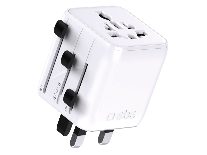 Sbs Teadaptuni Universal-Reiseadapter - Weiß