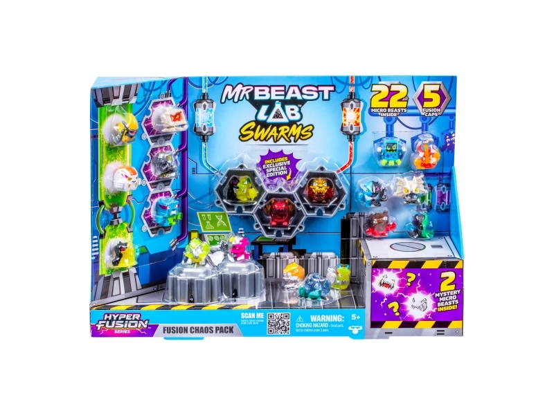 MrBeast Lab, Swarms Fusion Chaos pk w/ figuurit ja korokkeet