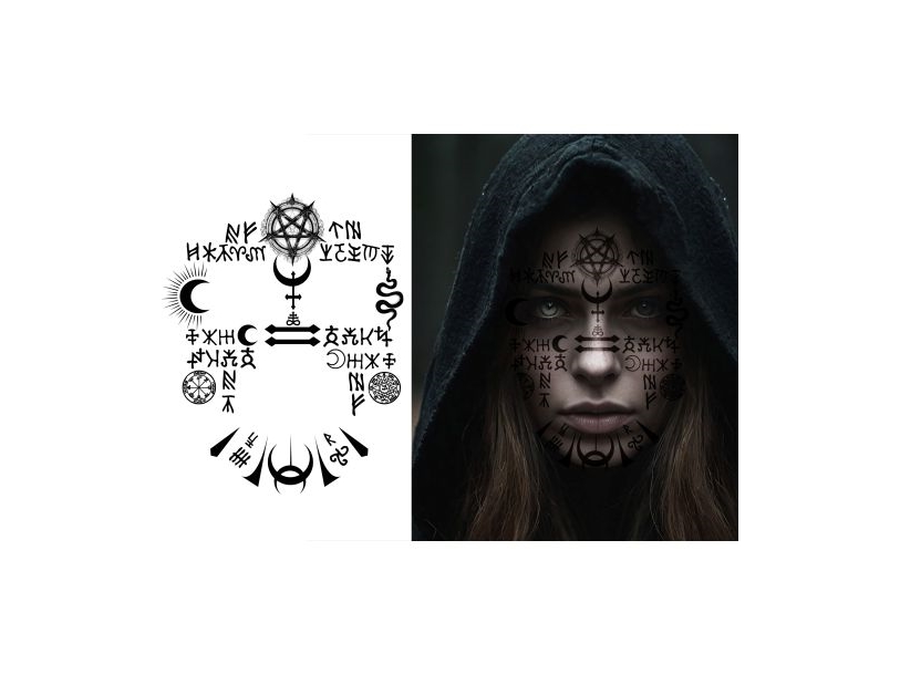 Satanisches Gesicht Tattoo