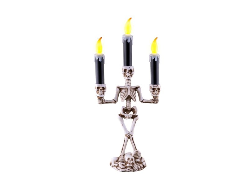 Trearmet skelet lysestage, LED