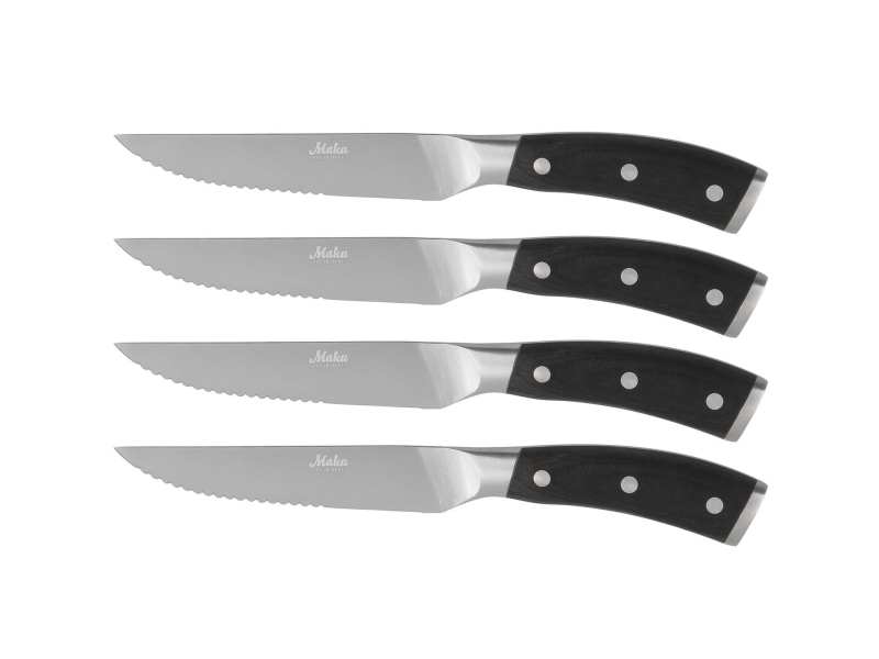 Maku Kitchen Life Maku Pakka Steak/Pizzaknive I Træ 4 Stk. 23,5 Cm