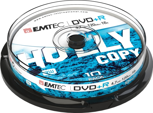 Emtec Ecovpr471016cb, Dvd+R, Kageæske, 10 Stk, 4,7 Gb