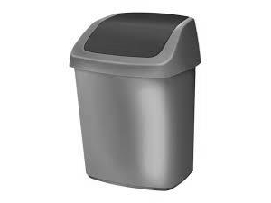Curver Swing-Top, 10 L, Rektangulær, Plast, Anthracit, Sølv, Plast, 246 mm