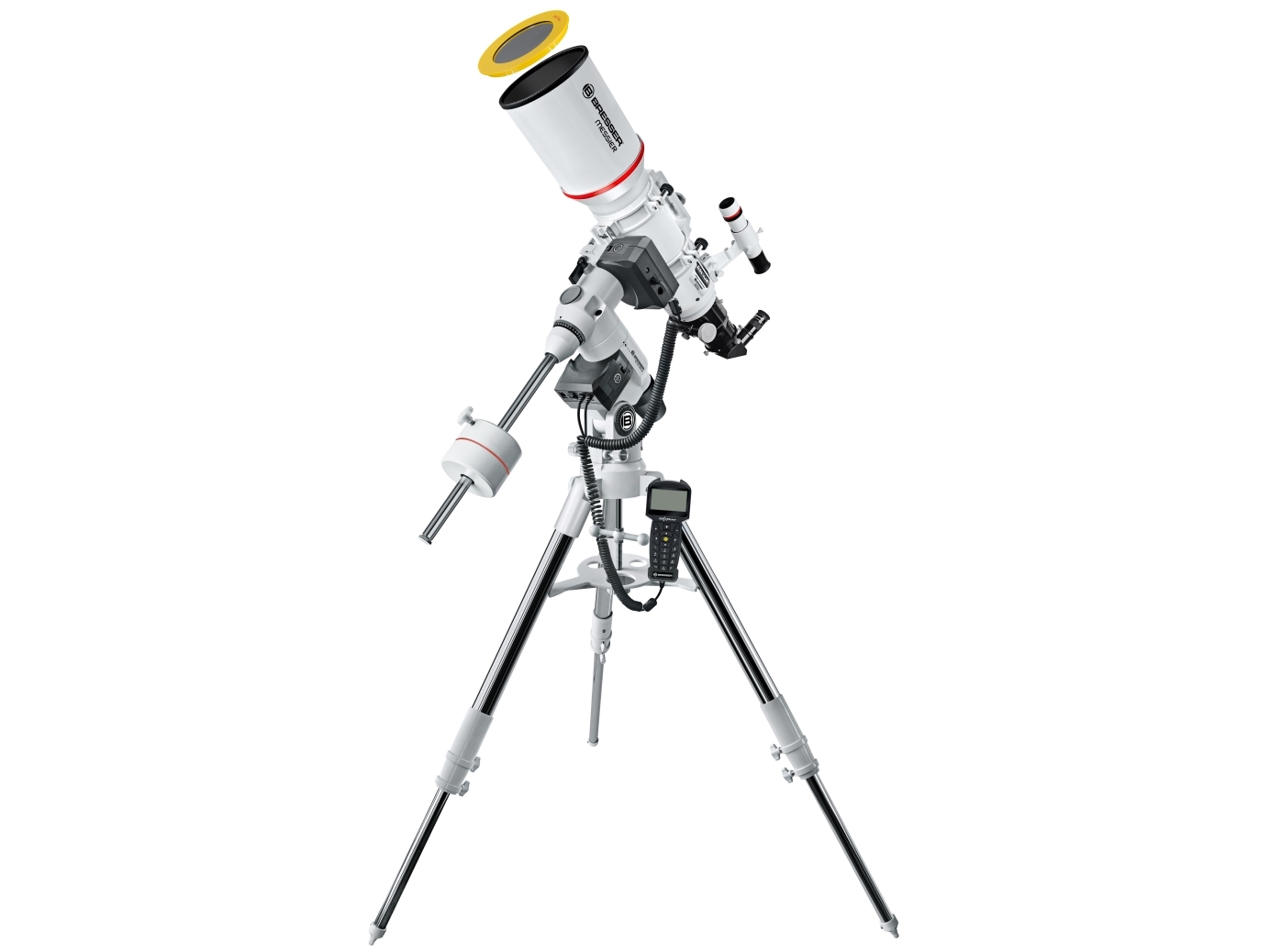 Bresser Optics Messier AR-102S/600 EXOS-2, Valkoinen, Alumiini, Terästä, Sähkö, Astronomy PC software Stellarium, 4,7 kg, 1000 mm