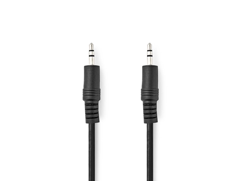 Nedis CAGL22000BK50, 3.5mm, Hanstik, 3.5mm, Hanstik, 5 m, Sort