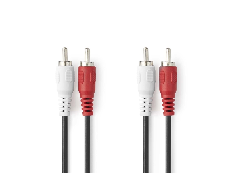 Nedis Cagl24200bk20, 2 X Rca, Männlich, 2 X Rca, Männlich, 2 M, Schwarz