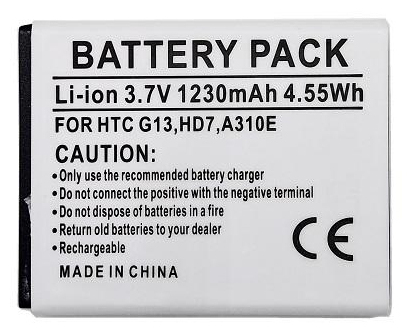 Extra Digital Dv00dv6056, Batteri, Htc, Hd3, Hd7, Wildfire S, 1230 Mah, 3,7 V, 1 Stk