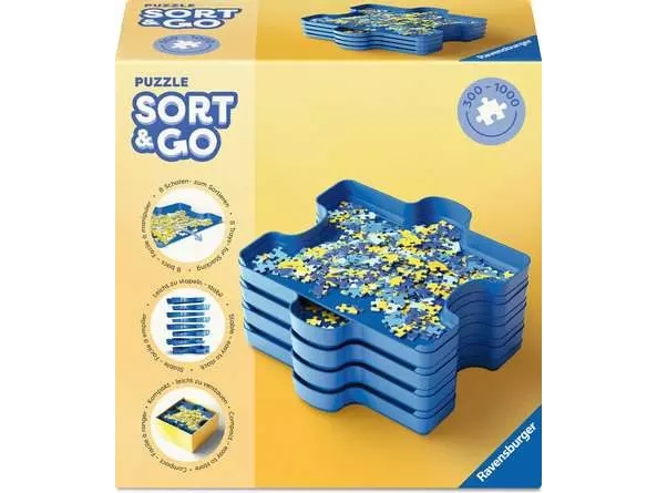Ravensburger - Puzzle Sort & Go - 8 Sorteringsbakker Til Puslespil