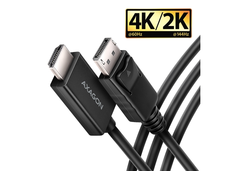 Axagon RVD-HI20C2, 1,8 m, DisplayPort, HDMI, Hankoppling, Hankoppling, 2.0b | Datortillbehör - Kablar & adaptrar - Videokablar & adaptrar | GameStuff