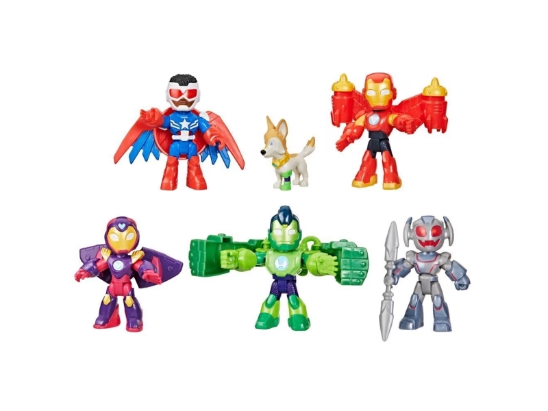 Iron Man & Friends Armored Up 6 Pack Fig 7,6 cm | Leksaker - Figurer & Dockor | GameStuff