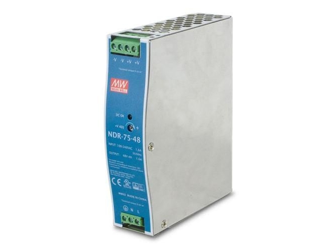 Ernitec Electra-Pwr-75-48, 75 W, 100 - 240 V, 1.45 A, Højspænding, Blå, Passiv