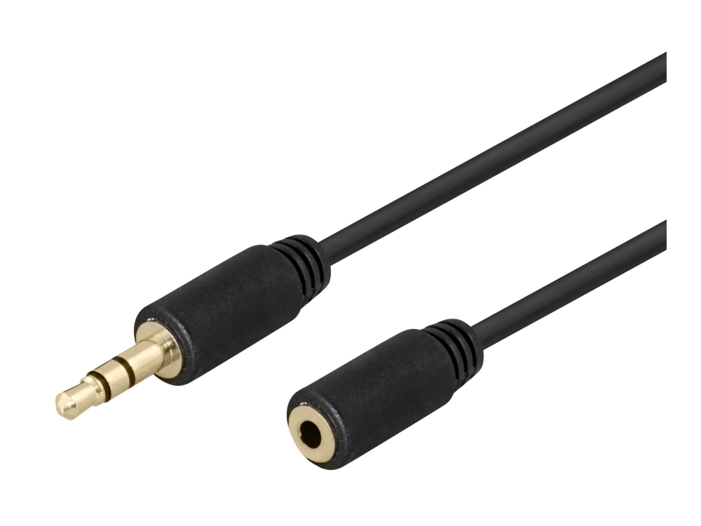 Deltaco 180014, 3.5Mm, Stecker, 3.5Mm, Buchse, 5 M, Schwarz