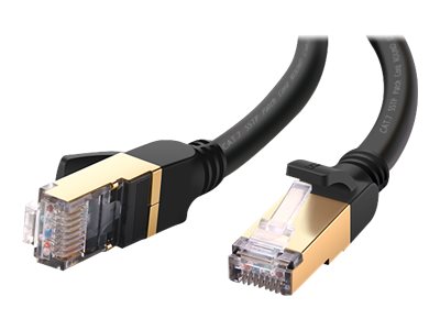Ugreen NW107 - Patchkabel - RJ-45 (han) til RJ-45 (han) - 3 m - STP - CAT 7 - strenget - sort