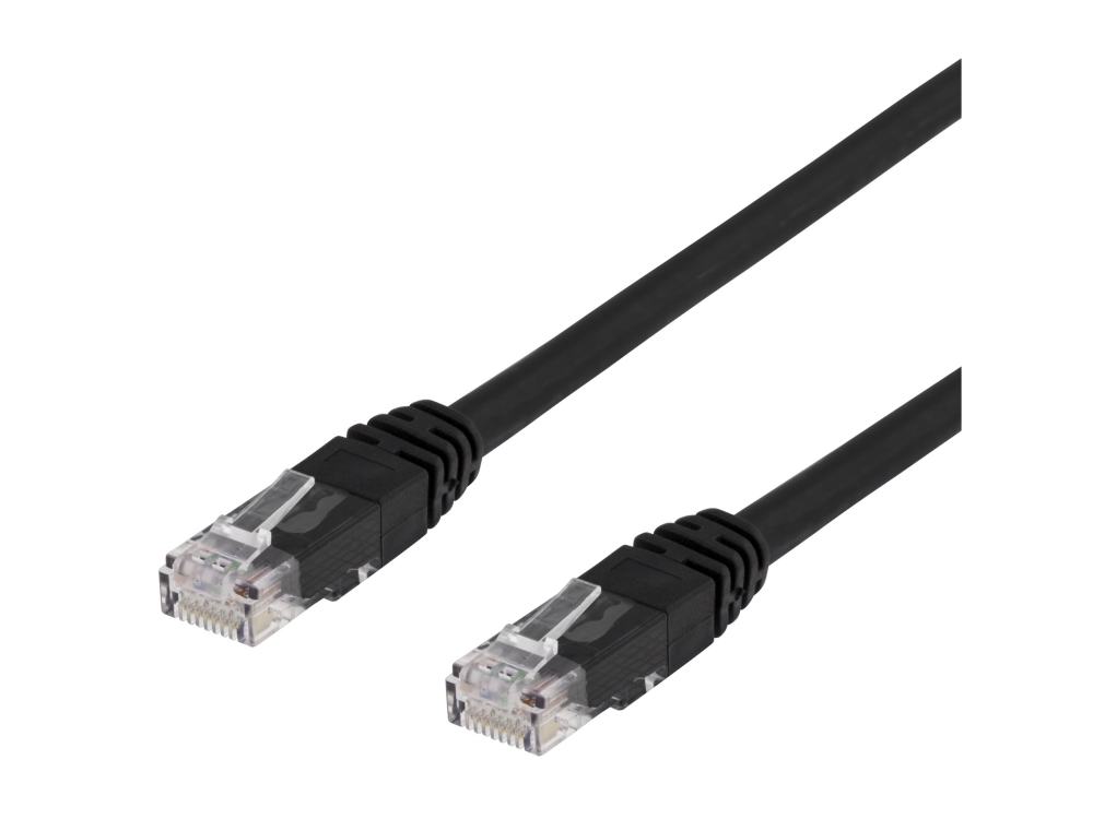 Deltaco - Patchkabel - Rj-45 (Han) Til Rj-45 (Han) - 2 M - Utp - Cat 6 - Sort