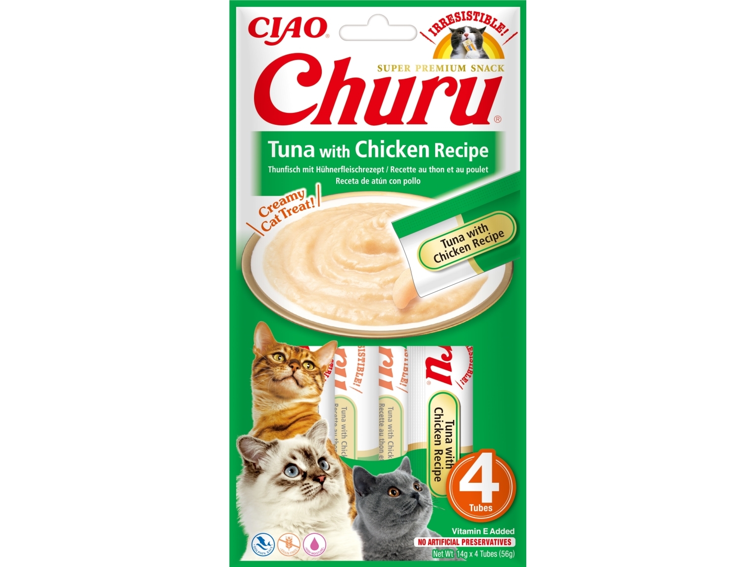 Churu Cat Cremy Tuna with Chicken 4x14g