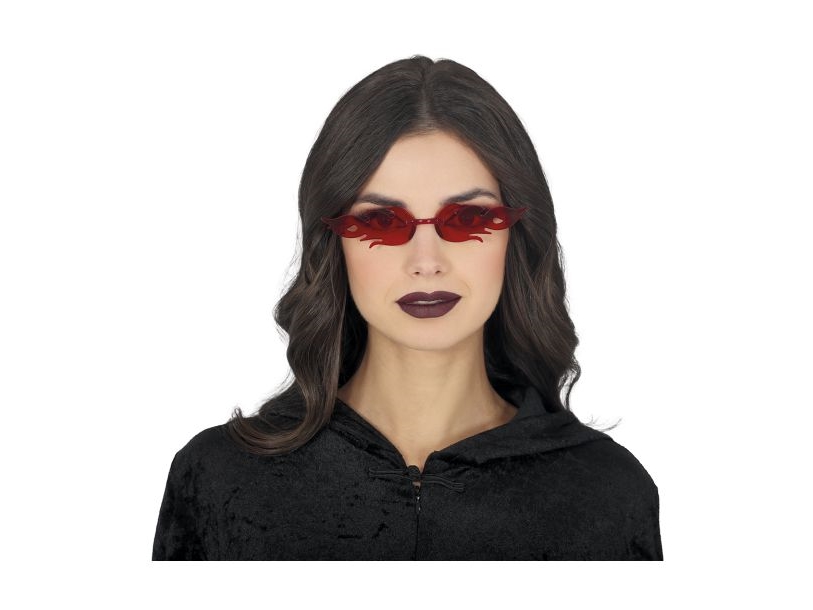 Rote Flammen-Brille