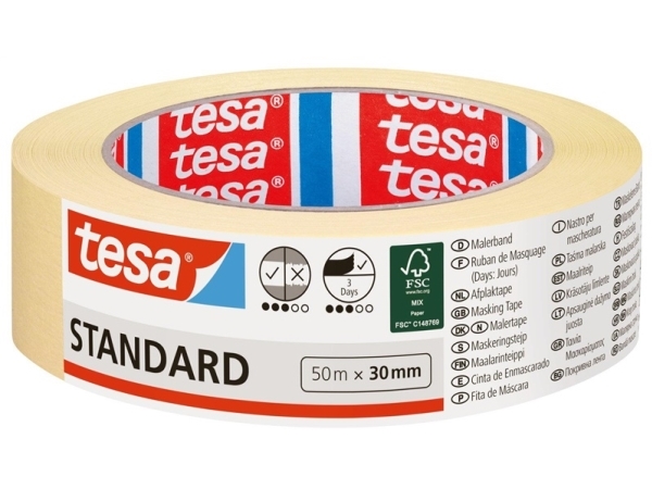 Tesa Nastro In Carta Adesivo 30 Mm X 50 M, Papir, Beige, 50 M, 30 Mm, 1 Stk