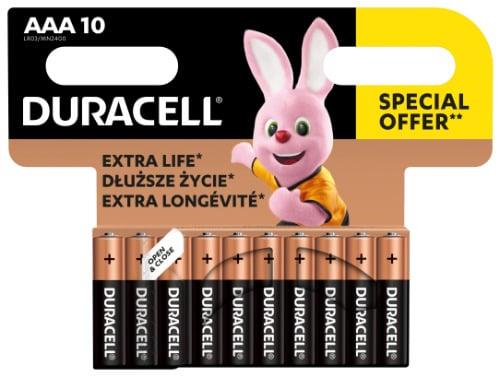 Elementai Duracell Aaa/Lr03, 1.5V, 10 Vnt.