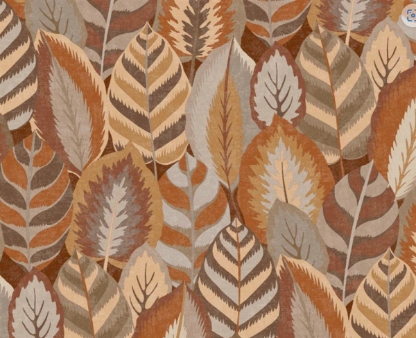 WALLPAPER 121127 ARTY LEAVES BROWN | Färg & Tillbehör - Väggbeklädnad - Fototapet | GameStuff