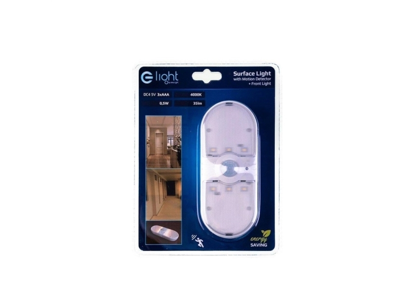 E-Light Luminaire Mounted 0.5W 35Lm 4000K 3Xaaa