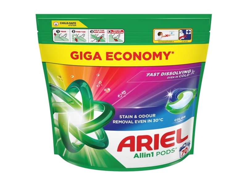 Washing Capsules Ariel All-In-1 Pods Color, 70 Pcs