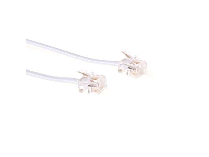 Microconnect Mpk182w, 2 M, Rj-11, Rj-11, Hanstik, Hanstik, Hvid