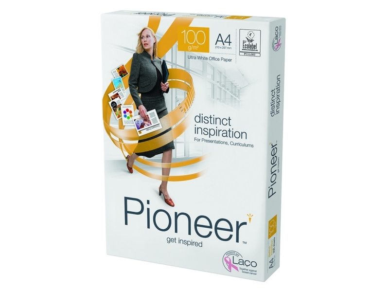 Kopipapir Pioneer 100g A4 hvid - (250 ark)