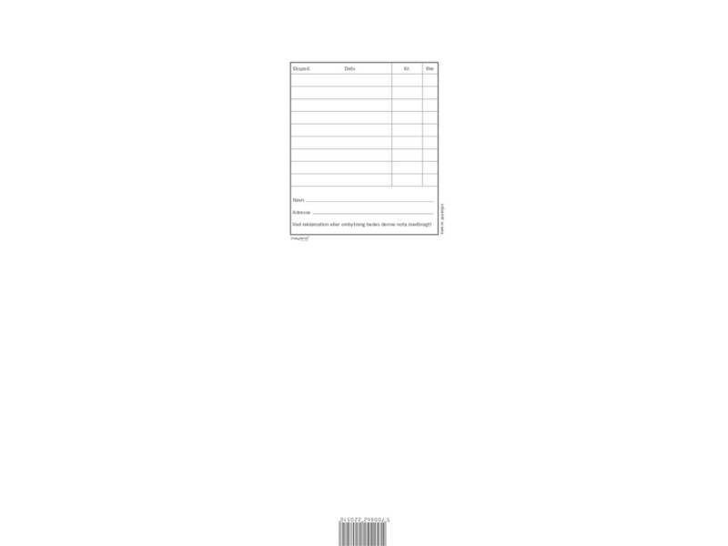 Kassablock 100bl 85x272mm 92 2205 10 - (10 st.) | Papper & Emballage - Block & Post-It - Block | GameStuff