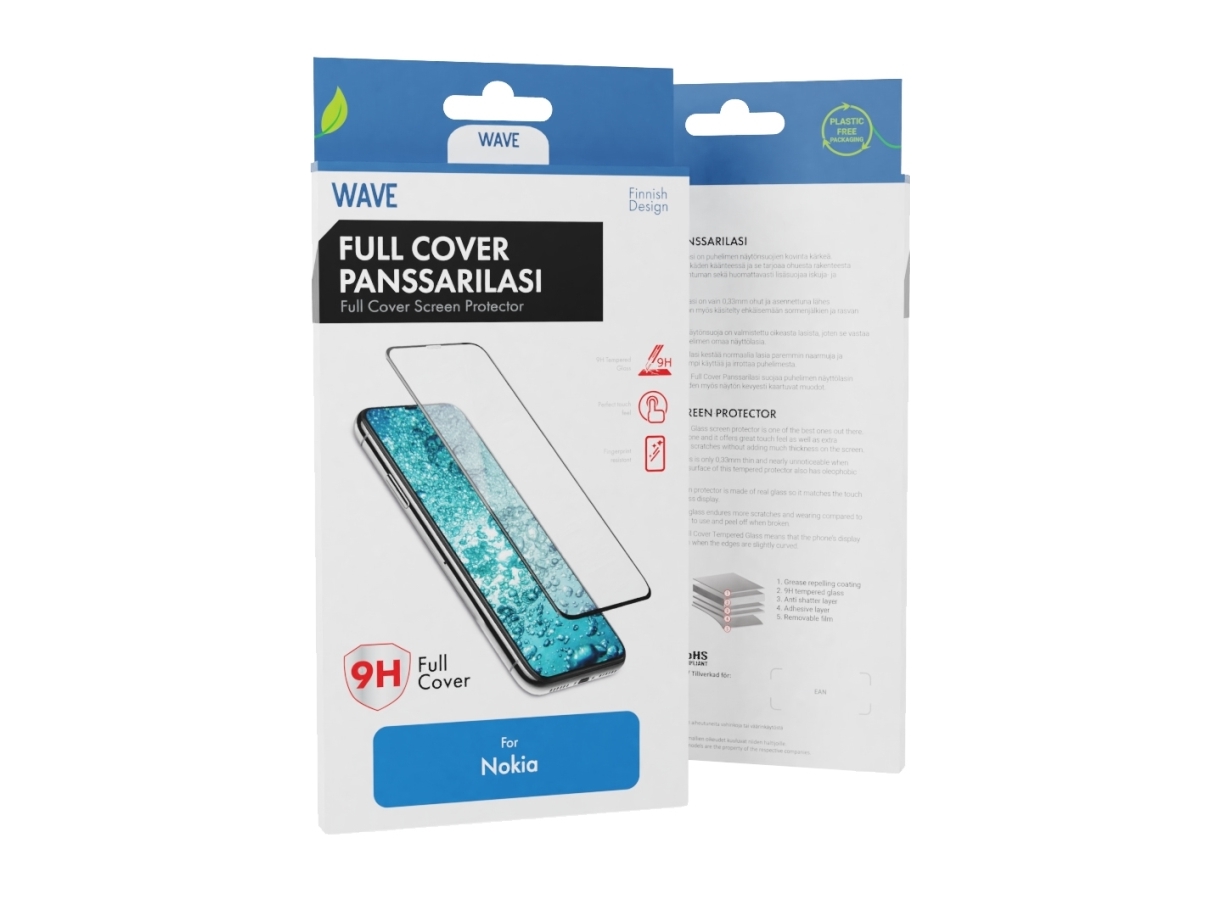 Wave -Fc-Nk-4.2-Bk, Nokia, 4,2, Kratzresistent, Schwarz, Transparent, 1 Stück(E)