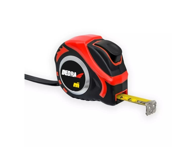 Dedra Maßband Einziehbar Mit Auto-Lock, Gummiert 25 Mm X 8 M (M891p)