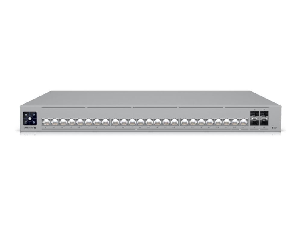 Ubiquiti Unifi Pro Hd 24 Poe, Managed, L2/L3, 2.5G Ethernet (100/1000/2500), Power Over Ethernet (Poe), Rack-Einbau, 1U