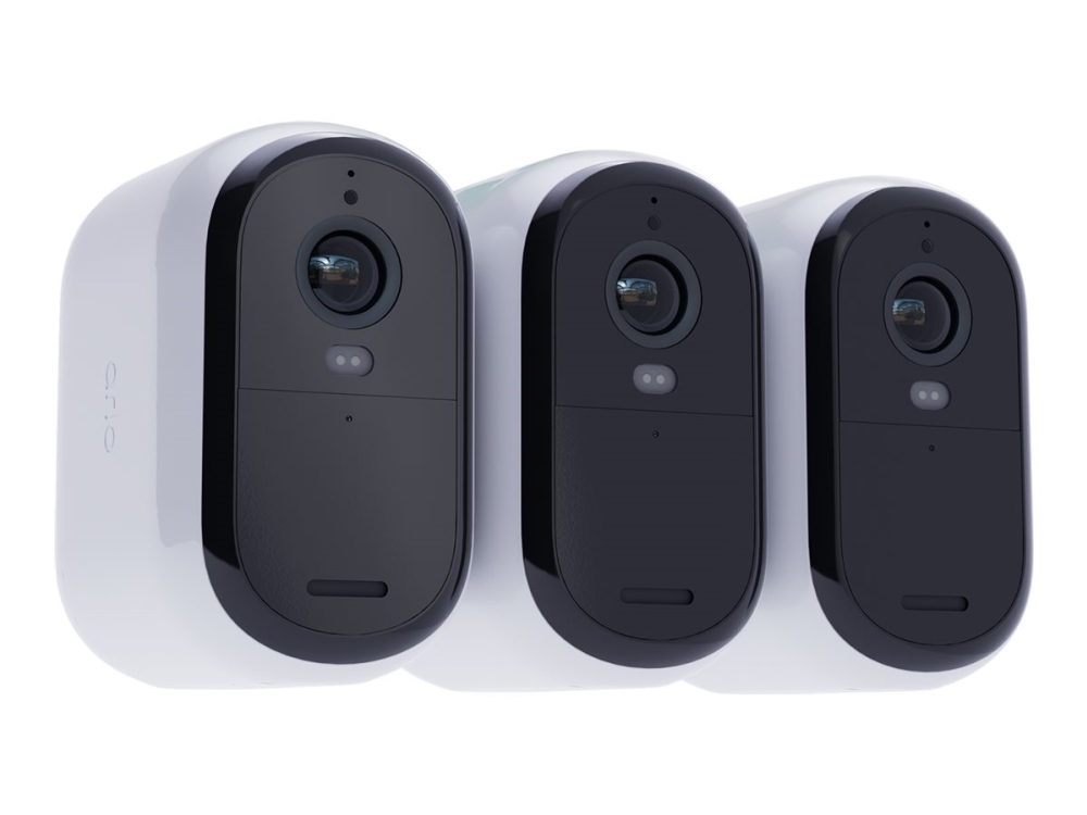 Arlo Essential XL - Nätverksövervakningskamera - inomhusbruk, utomhusbruk - vädertålig - färg (Dag&Natt) - 4 MP - 2560 x 1440 - ljud - trådlös - Wi-Fi (paket om 3) | Foto och video - Videoövervakning - Övervakningsutrustning | GameStuff