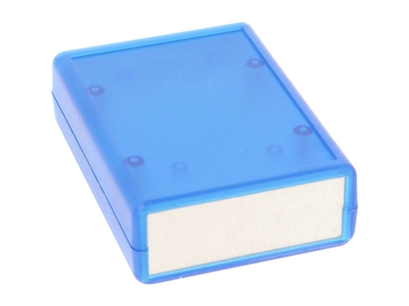 Hammond Electronics 1593DALTBU Käsikotelo 114 x 36 x 26 ABS-muovi, alumiini Sininen (läpinäkyvä) 1 kpl 1 kpl