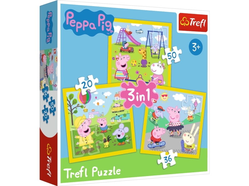 Trefl Puzzle 3In1 Peppa Pig - Peppa's Fun Day