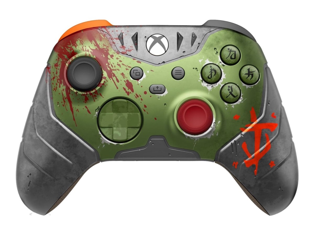 Microsoft Xbox Wireless Controller - DOOM: The Dark Ages Limited Edition - gamepad - trådløs - Bluetooth - rød, grøn, grå - for PC, Microsoft Xbox Series X, Microsoft Xbox Series S, Microsoft Xbox One, Android, iOS
