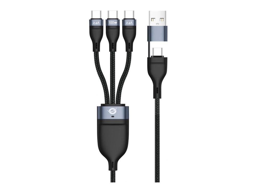 Conceptronic - Usb Kabelsæt - Usb-C (Han) Til Usb-C (Han) - Usb 2.0 - 20 V - 5 A - Usb Power Delivery (100 W), Op Til 480 Mbps, Power Delivery 3.0 Su