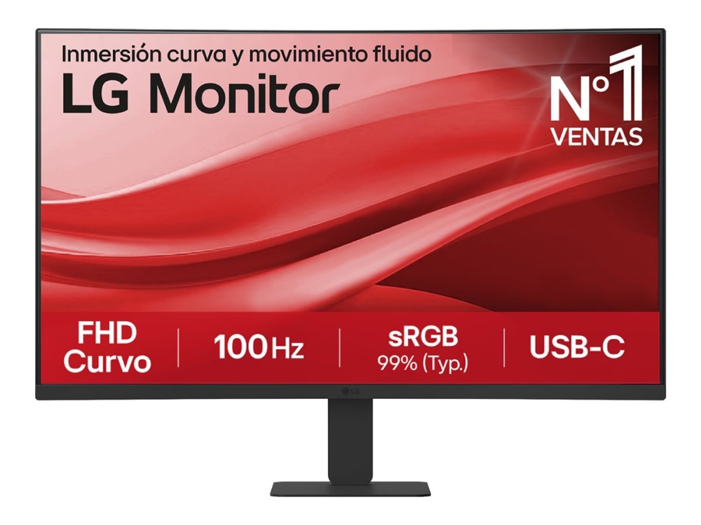 LG 27U421A-B - LCD-skärm - böjd - 27 - 1920 x 1080 Full HD (1080p) @ 100 Hz - VA - 250 cd/m² - 3000:1 - HDR10 - 5 ms - HDMI, USB-C | Datortillbehör - Bildskärmar & Tillbehör - Bildskärmar | GameStuff