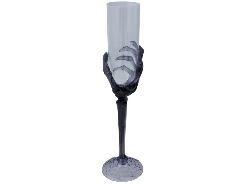 Champagnerglas Mit Skelettierter Hand
