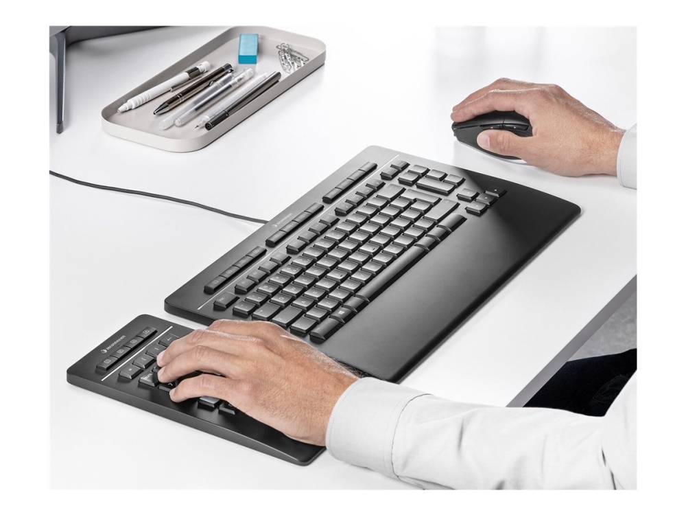 3Dconnexion Keyboard Pro With Numpad - Tastatur Og Numerisk Tastatur-Sæt - Usb - Azerty - Fransk