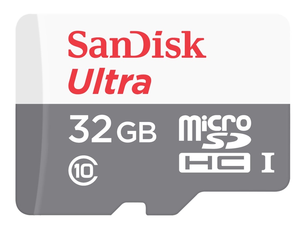 Sandisk Sdsqunr-032G-Gn3mn, 32 Gb, Microsdhc, Klasse 10, Klasse 1 (U1), Grau, Weiß