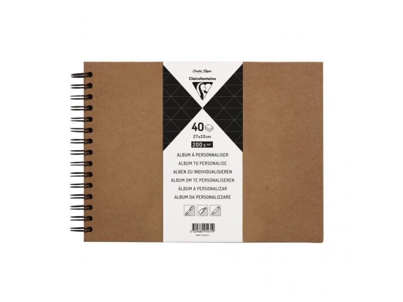 Clairefontaine 95431C, Brun, 40 ark, Spiral indbinding, Brun, 305 mm, 213 mm