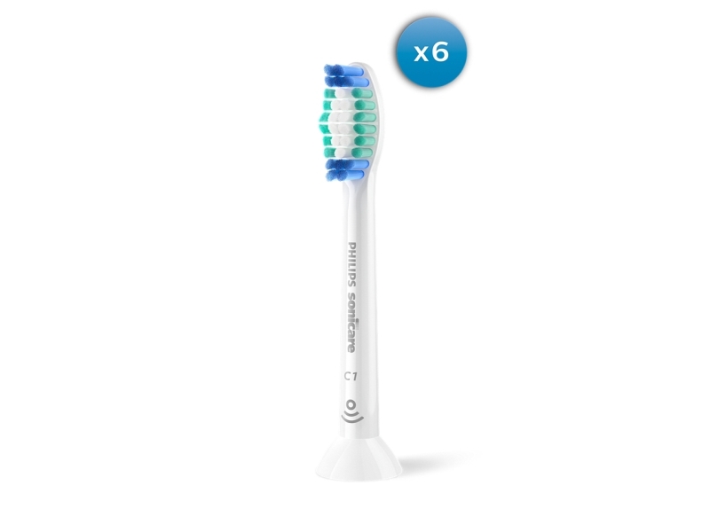 Philips Sonicare ProResults plaque control ProResults HX6016 6-pack borsthuvuden, 6 styck, Vit, 3 månad (er), Medium, Philips | Hälsa - Tandvård - Tandborsthuvuden | GameStuff