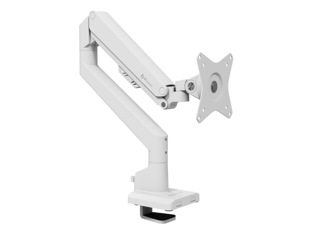 Arozzi Alzare Neo Single - Gas Spring Monitor Arm - White