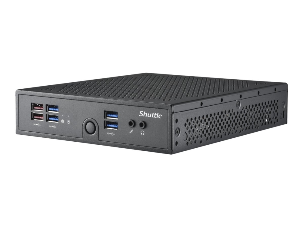 Shuttle Xpc Slim Barebone Ds50u, Intel Celeron 7305, 2X Lan (1X 2.5Gbit ,1X 1Gbit), 1Xcom,1Xhdmi,1Xdp, 1X Vga, Lüfterlos, 24/7 Dauerbetrieb, 1,3L Grö