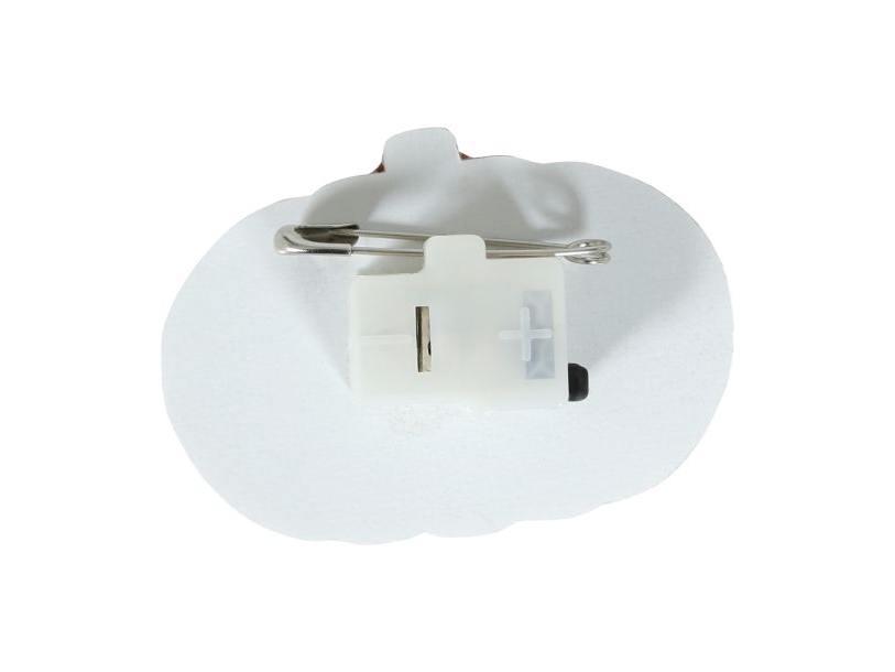 Kürbis-Anstecknadel Mit Licht 4,5 Cm