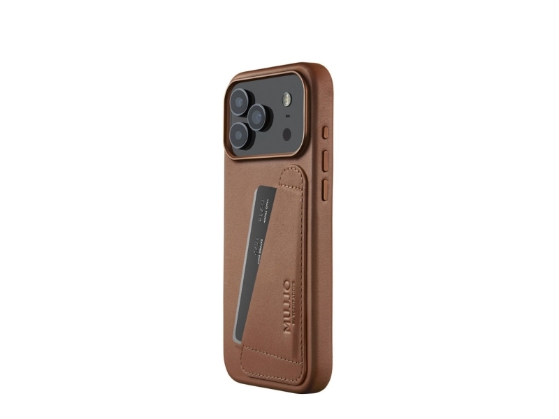 Mujjo Leather Wallet Case For Iphone 17 Pro Max - Tan